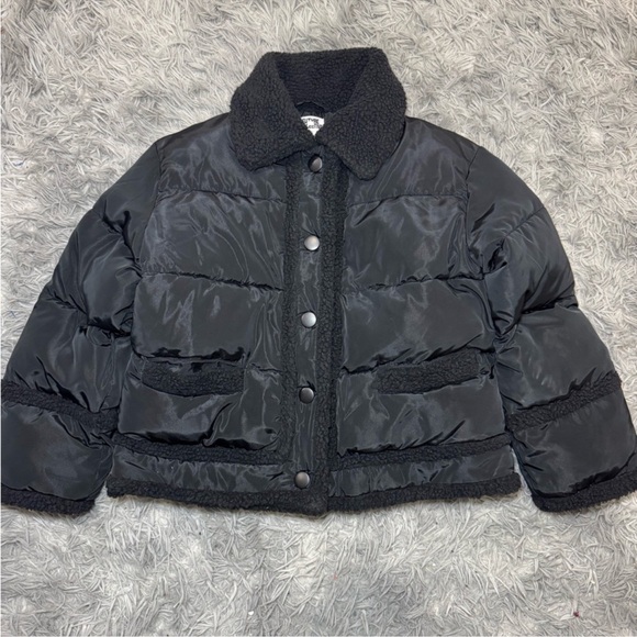Future Collective Jackets & Blazers - Future Collective Women's Button Up Puffer Jacket - Black Size Medium NWT
